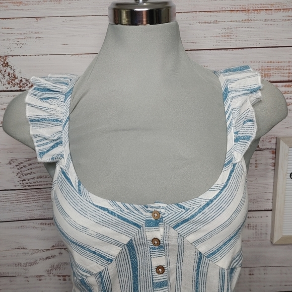 CHASER linen blend ruffle top size XS - Picture 4 of 12